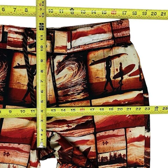 Far West Surf 🏄 Palms Sunset Tropical Board Swim Trunk Sz L NWOT - Picture 7 of 10